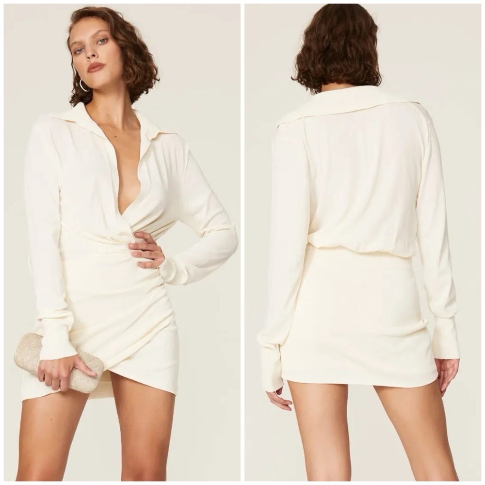 Gauge81 Cream Mini Dress